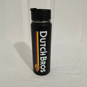Dutch Bros 20oz Hot Drink Tumbler Stainless Steel Black Multi-Color Decal